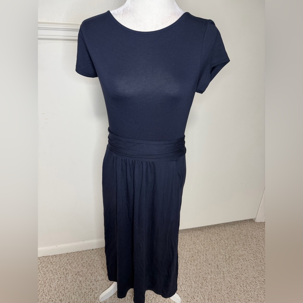 Boden Amelie Jersey Navy Midi Dress size 6L - Picture 4 of 9